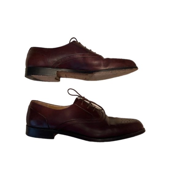 BALLY Garfield Brown Leather Lace Up Plain Toe Derby Oxfords Men's Size 12 - Picture 3 of 8